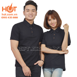Áo phông có cổ - mầu Đen