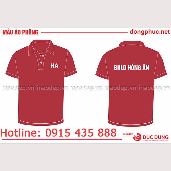 In áo công ty BHLD Hồng Vân