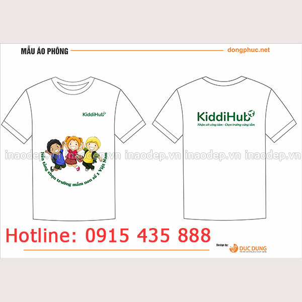 In áo trường Mầm non KiddiHub