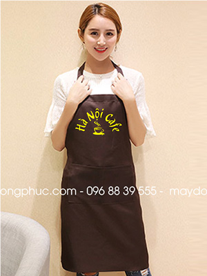 In tạp dề quán Hà Nội Cafe