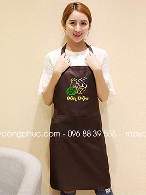 In tạp dề đồng phục quán Bún đậu 56