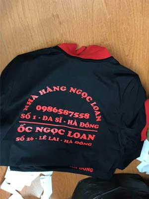 In áo phông Nhà hàng Ngọc Loan