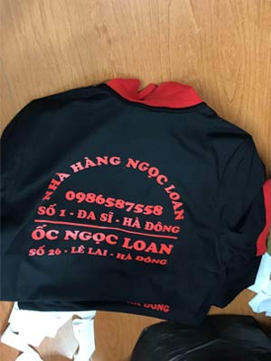 In áo phông Nhà hàng Ngọc Loan