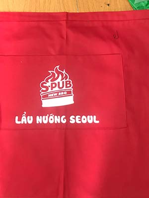 In tạp dề Quán lẩu nướng Seoul