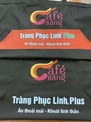 In tạp dề Cửa hàng Tràng Phục Linh Plus