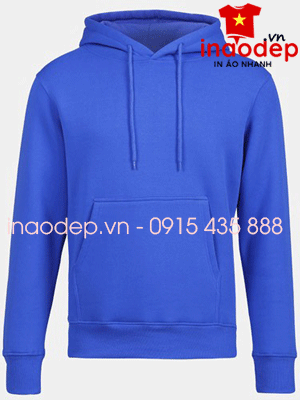 Áo nỉ Hoodie màu xanh dương