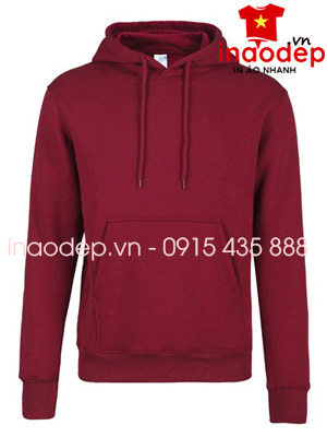 Áo nỉ Hoodie màu đỏ đô