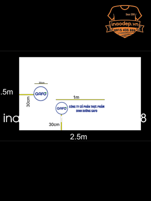 In khăn trải bàn Công ty Cổ phần thực phẩm dinh dưỡng GAF0