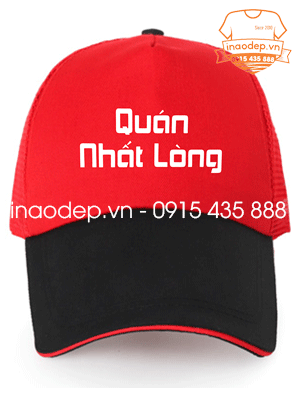 In mũ lưỡi trai Quán Nhất Lòng