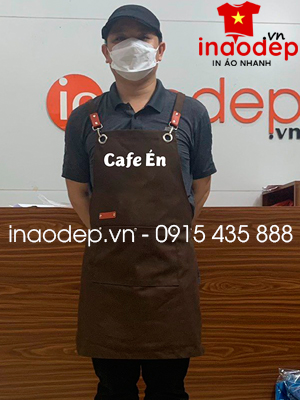 In tạp dề Quán Cafe Én