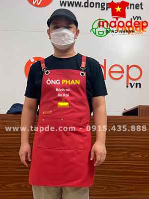 In tạp dề Tiệm Bánh mì ba rọi Ông Phan