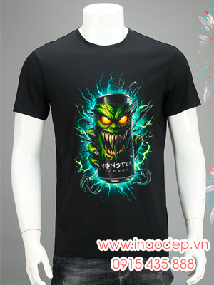 In áo phông In hình lon Monster Energy