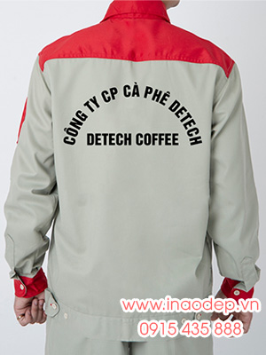 In đồng phục bảo hộ Công ty CP Cà phê Detech