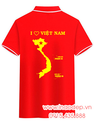 In áo cờ đỏ sao vàng I Love Việt Nam