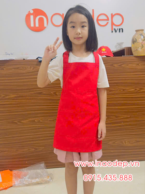 Tạp dề trẻ em màu đỏ