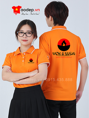 In áo phông Nhà hàng Châu Á Wok & Sushi