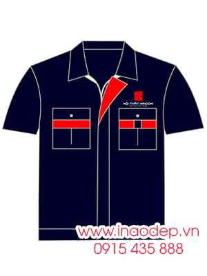 In đồng phục bảo hộ ngắn tay Nội thất Window