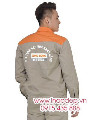 In đồng phục bảo hộ Công ty TNHH Keo Vữa Sông Hồng