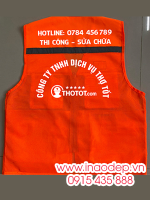 In áo gile Công ty TNHH Dịch vụ Thợ Tốt