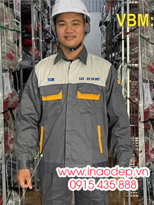 In đồng phục bảo hộ Công ty CP tư vấn đầu tư xây dựng TCM