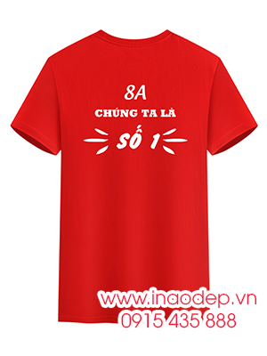 In áo Lớp 8A Chúng ta là số 1
