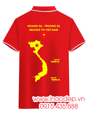 In áo cờ đỏ sao vàng Hoang Sa - Trương Sa Belong to Viet Nam