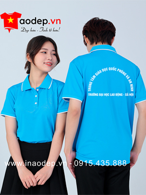 In áo phông Trung tâm Giáo dục Quốc phòng và An ninh Trường Đại học Lao động - Xã hội