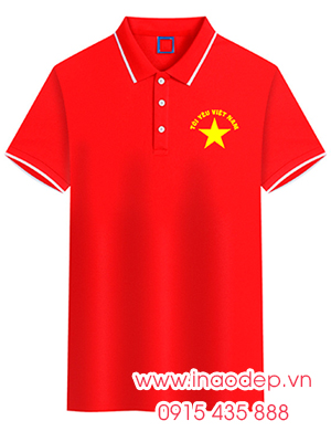 In áo cờ đỏ sao vàng Tôi yêu Việt Nam