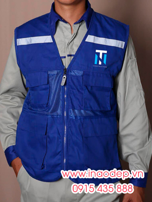 In áo gile Công ty TNHH Thi công XD Thành Nam