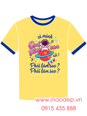 In áo cổ tròn Lớp 5A4 Class Tiểu học La Khê - We are family