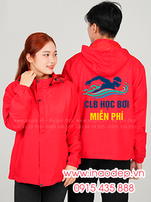 In áo khoác gió Câu lạc bộ học bơi miễn phí