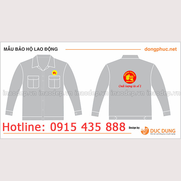 In áo bảo hộ công ty Sendai Group | In ao bao ho