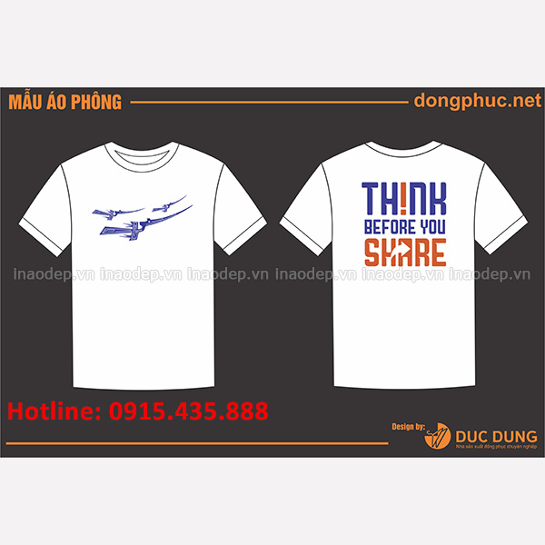 Áo công ty Think Before You Share | Ao cong ty