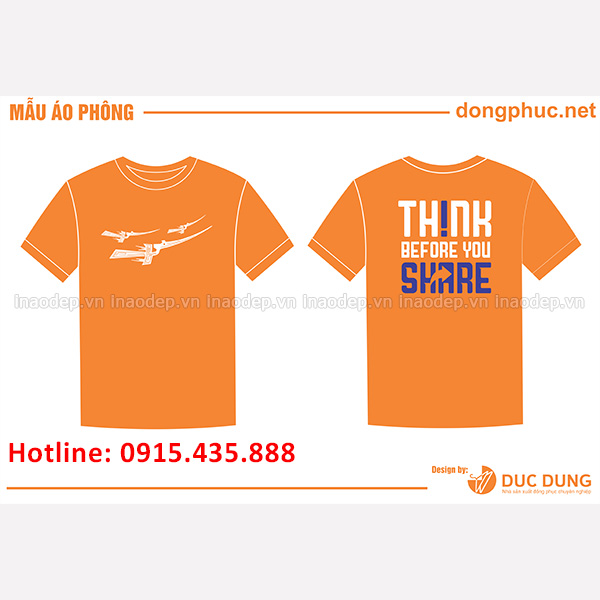 Áo công ty Think Before You Share | Ao cong ty
