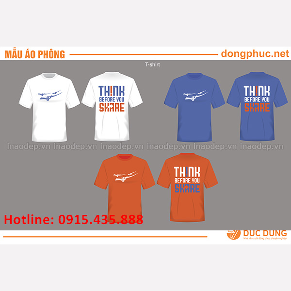 Áo công ty Think Before You Share | Ao cong ty