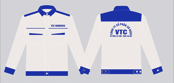 In áo bảo hộ Công ty cổ phần cơ điện VTC | In dong phuc bao ho