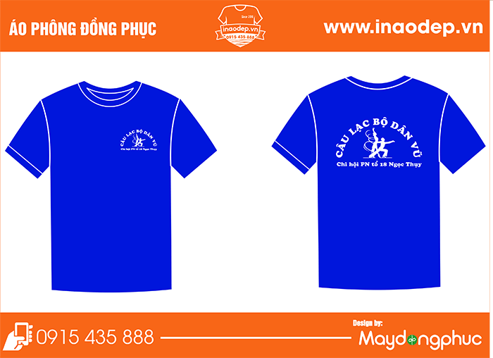 In áo cổ tròn Câu lạc bộ Dân Vũ | In ao phong dong phuc