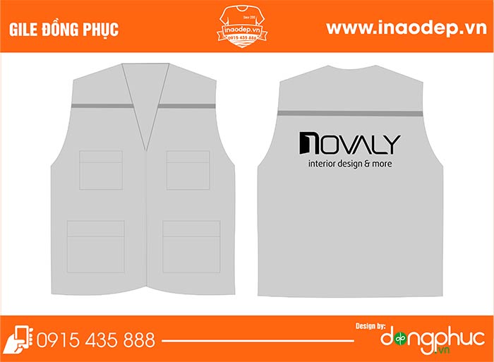 In áo gile Công ty Novaly | In ao gile dong phuc