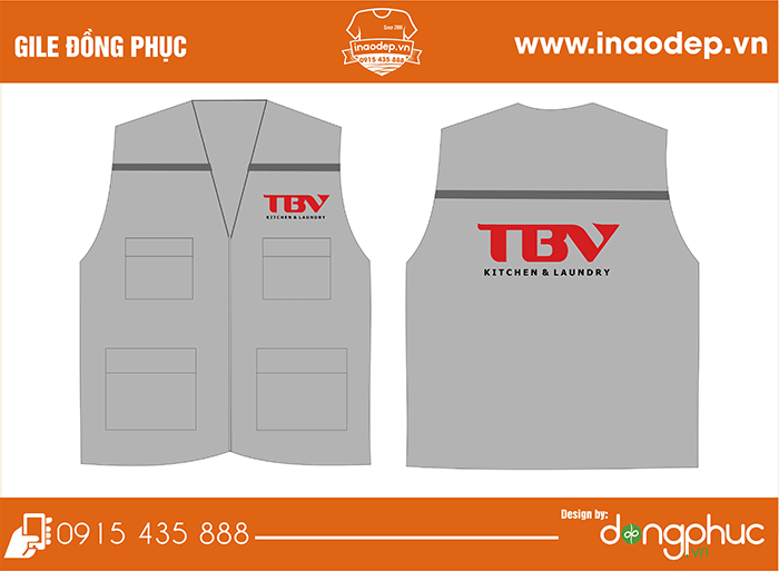 In áo gile Công ty TBV | In ao gile dong phuc
