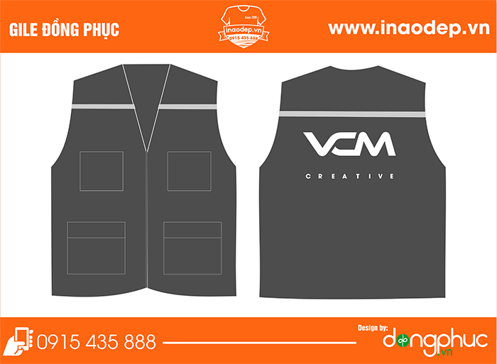 In áo gile Công ty VCM | In ao gile dong phuc