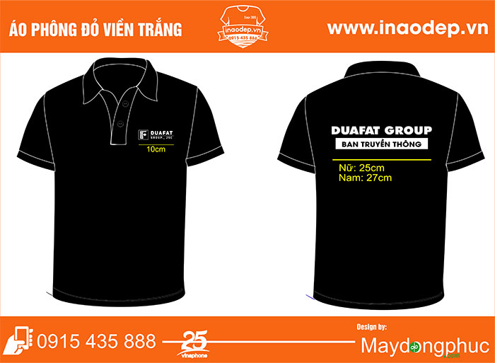 In áo phông Ban truyền thông Duafat Group | In ao phong dong phuc