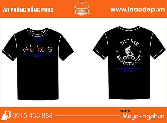 In áo phông Club xe đạp Brompton | In ao phong dong phuc