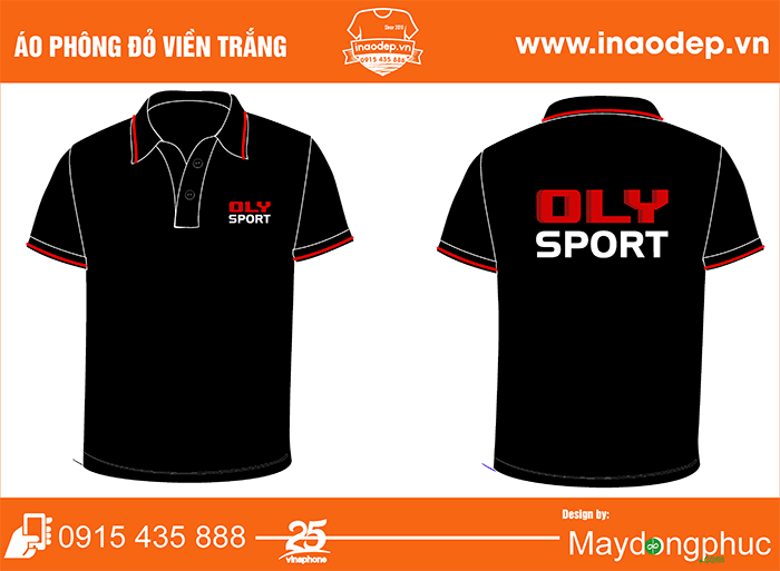 In áo phông cổ bẻ CLB Oly Sport | In ao phong dong phuc