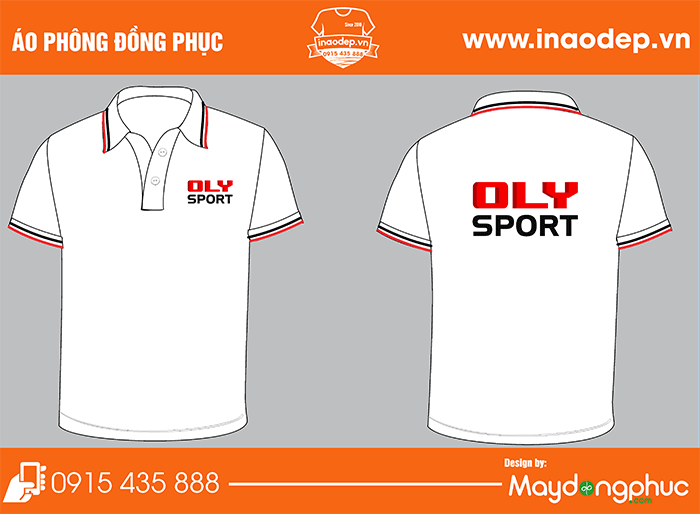 In áo phông cổ bẻ CLB Oly Sport | In ao phong dong phuc