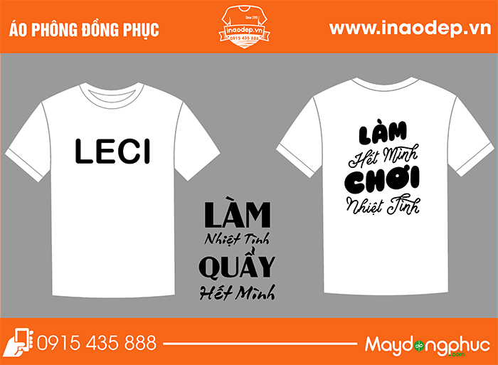 In áo phông Công ty LECI | In ao phong dong phuc