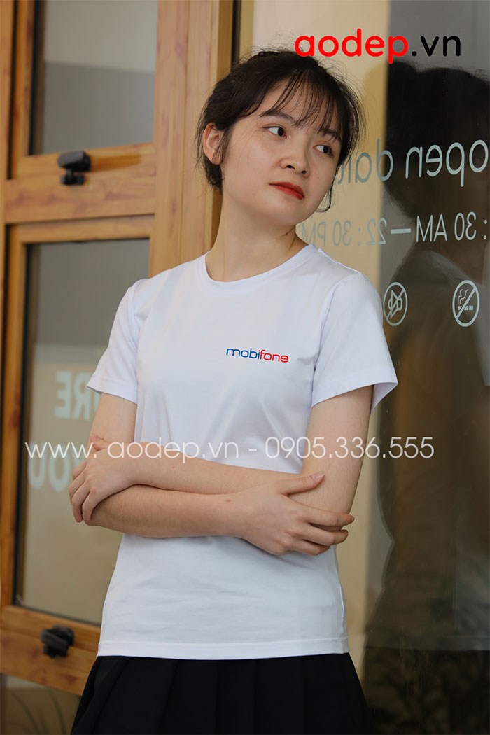 In áo phông cổ tròn Công ty Mobifone | In ao phong dong phuc