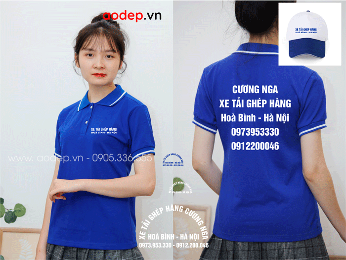 In áo phông Công ty Xe tải ghép hàng Cương Nga | In ao phong dong phuc