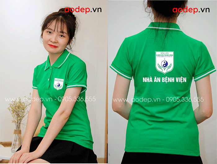In áo phông Nhà ăn bệnh viện Châm cứu Trung ương | In ao phong dong phuc