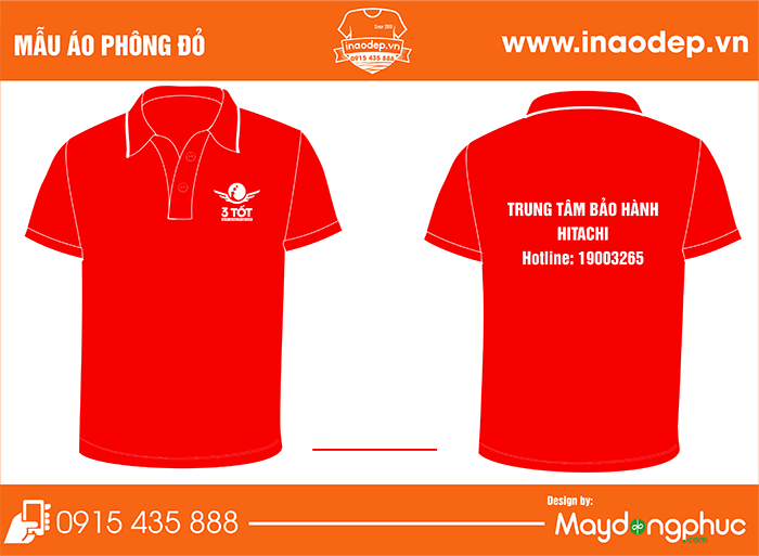 In áo phông Trung tâm bảo hành Hitachi | In ao phong dong phuc