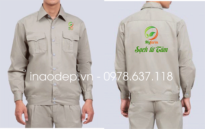 In đồng phục bảo hộ Công ty Myfarm | In dong phuc bao ho